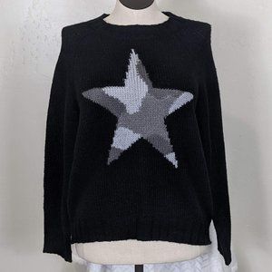 Joan Vass New York Size L NWT Star Wool-Blend Sweater